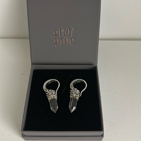 Etah Love Jewelry - Etah Love Pushing Daisies x White Crystal Earrings